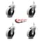 Service Caster 4 Inch Thermoplastic Rubber Wheel 5/16 Inch Threaded Stem Caster SCC, 4PK SCC-TS05S410-TPRS-5161815-4 - alternate 1